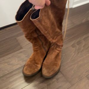 Born brown suede boots.